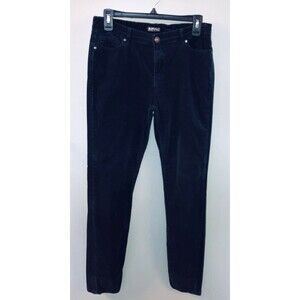 Buffalo David Bitton Womens Corduroy Pants 8/29 Mid-Rise Dark Blue